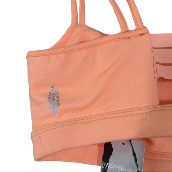 Free People Movement Idris Peach Horizon Sports Bra NWT womens size small S - Picture 5 of 6